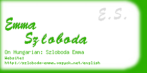 emma szloboda business card